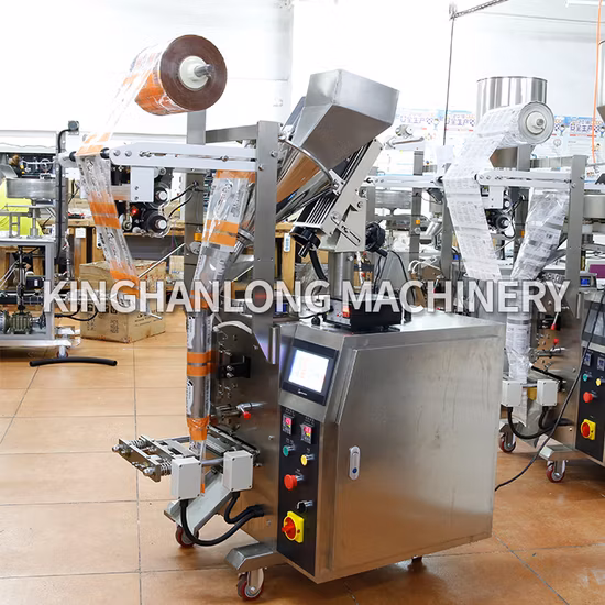 Máquina de enchimento vertical automática de forma de enchimento, selo de enchimento, tempero, farinha de açúcar, chá matcha, leite em pó, sachê, embalagem, máquina de selagem e enchimento